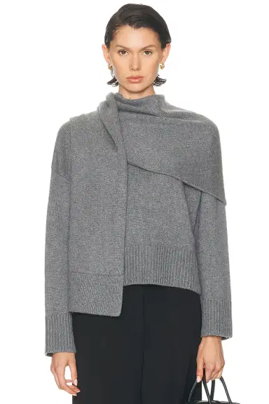 SIMKHAI Elson Scarf Sweater | Thumbnail 1 SIMKHAI Elson Scarf Sweater | Thumbnail 1