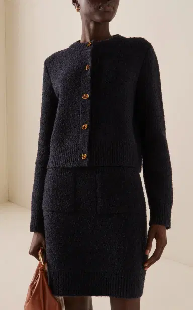 Bottega Veneta Knot Boucle-Knit Wool Cardigan | Thumbnail 2 Bottega Veneta Knot Boucle-Knit Wool Cardigan | Thumbnail 2