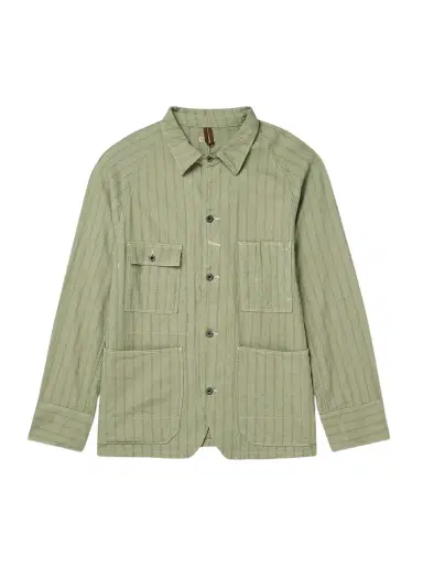 KAPITAL Gibson Striped Linen and Cotton-Blend Overshirt - Men | Thumbnail 1 KAPITAL Gibson Striped Linen and Cotton-Blend Overshirt - Men | Thumbnail 1