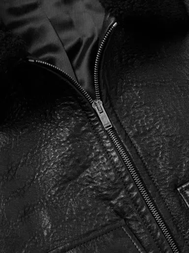 Saint Laurent Shearling-Trimmed Full-Grain Leather Jacket - Men | Thumbnail 4 Saint Laurent Shearling-Trimmed Full-Grain Leather Jacket - Men | Thumbnail 4