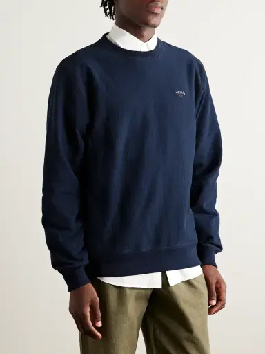 Noah Logo-Embroidered Cotton-Jersey Sweatshirt - Men | Thumbnail 3 Noah Logo-Embroidered Cotton-Jersey Sweatshirt - Men | Thumbnail 3