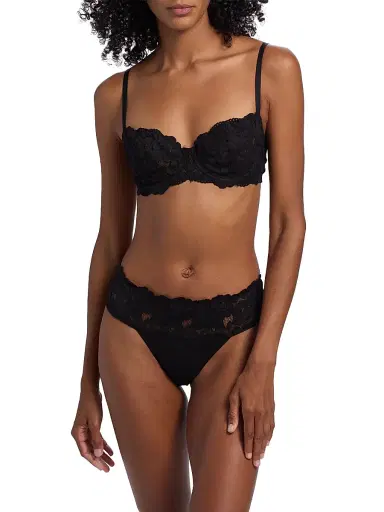 Cosabella Women's Romanza Lace Balconette Bra - Black | Thumbnail 3 Cosabella Women's Romanza Lace Balconette Bra - Black | Thumbnail 3