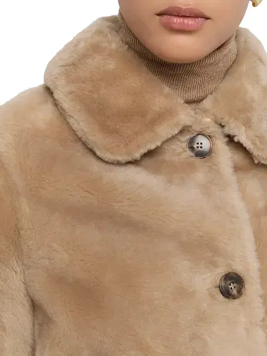 Yves Salomon Women's Veste Shearling Jacket - Sand Bay - Size 6 | Thumbnail 5 Yves Salomon Women's Veste Shearling Jacket - Sand Bay - Size 6 | Thumbnail 5