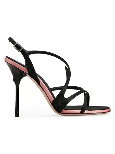 Roger Vivier Women's Epine 0MM Strappy Sandals - Nero | Thumbnail 1 Roger Vivier Women's Epine 0MM Strappy Sandals - Nero | Thumbnail 1