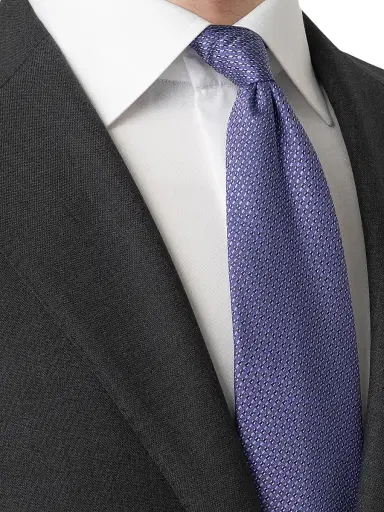 Eton Men's Semi-Solid Woven Silk Tie - Purple | Thumbnail 2 Eton Men's Semi-Solid Woven Silk Tie - Purple | Thumbnail 2