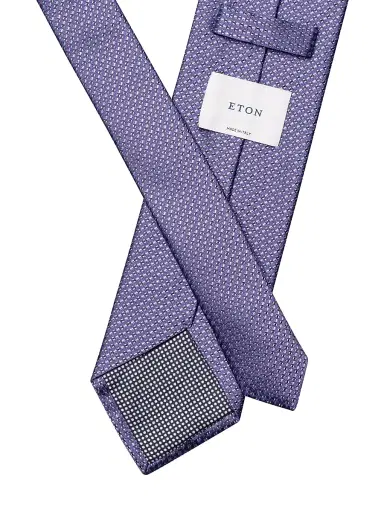 Eton Men's Semi-Solid Woven Silk Tie - Purple | Thumbnail 3 Eton Men's Semi-Solid Woven Silk Tie - Purple | Thumbnail 3