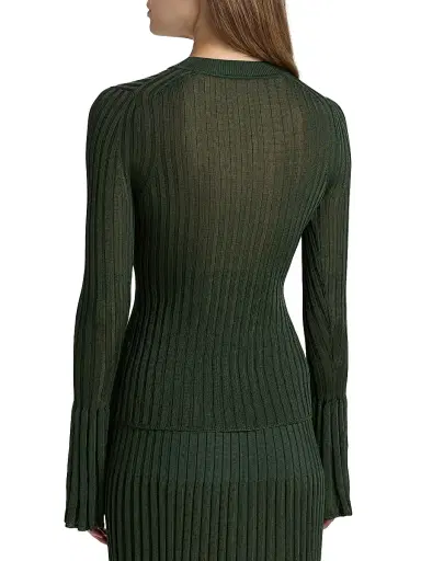 Zimmermann Women's Ribbed Bell-Sleeve Sweater | Thumbnail 5 Zimmermann Women's Ribbed Bell-Sleeve Sweater | Thumbnail 5
