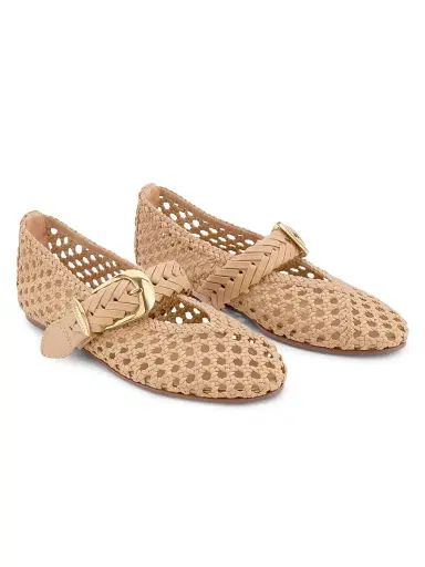 Zimmermann Women's Helix Woven Leather Ballerina Flats | Thumbnail 2 Zimmermann Women's Helix Woven Leather Ballerina Flats | Thumbnail 2
