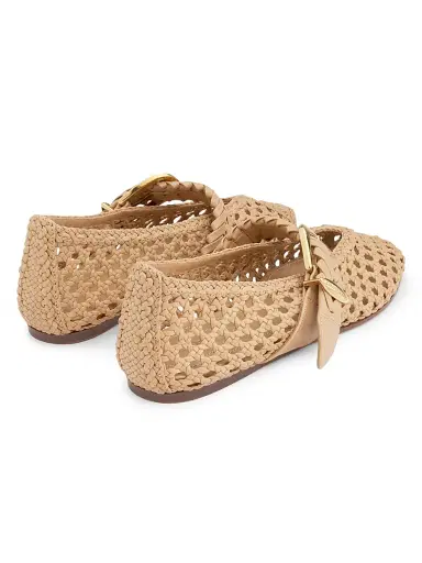 Zimmermann Women's Helix Woven Leather Ballerina Flats | Thumbnail 3 Zimmermann Women's Helix Woven Leather Ballerina Flats | Thumbnail 3