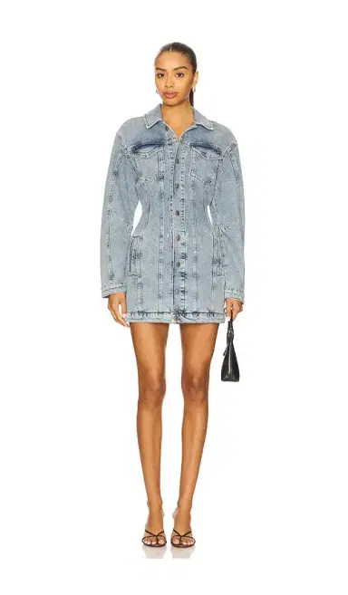 Good American Barrel Long Sleeve Mini Dress | Thumbnail 1 Good American Barrel Long Sleeve Mini Dress | Thumbnail 1
