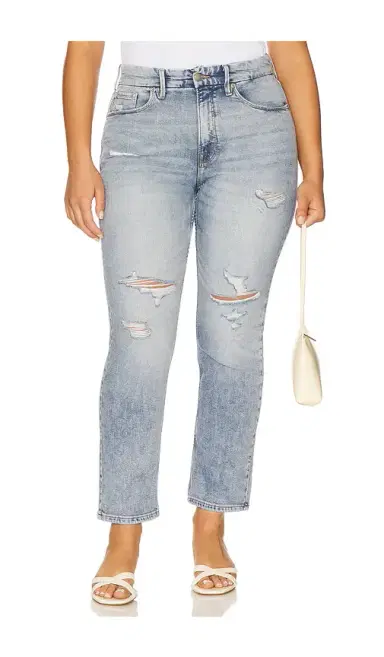 Good American Good Icon Straight Ankle Jeans | Thumbnail 2 Good American Good Icon Straight Ankle Jeans | Thumbnail 2