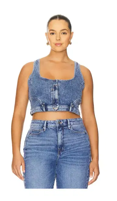 Good American Reworked Denim Vest | Thumbnail 2 Good American Reworked Denim Vest | Thumbnail 2