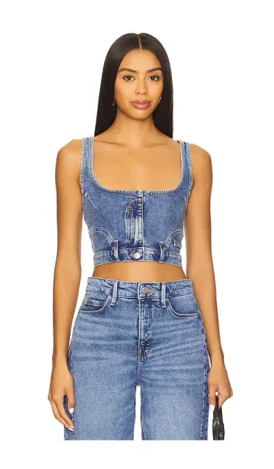 Good American Reworked Denim Vest | Thumbnail 1 Good American Reworked Denim Vest | Thumbnail 1