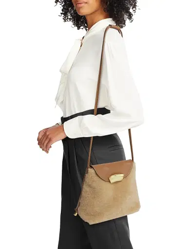 3.1 Phillip Lim Women's ID Petite Shearling & Leather Shoulder Bag - Camel | Thumbnail 2 3.1 Phillip Lim Women's ID Petite Shearling & Leather Shoulder Bag - Camel | Thumbnail 2