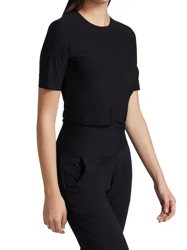 Commando Women's Butter Cropped T-Shirt - Black - Size XL | Thumbnail 4 Commando Women's Butter Cropped T-Shirt - Black - Size XL | Thumbnail 4
