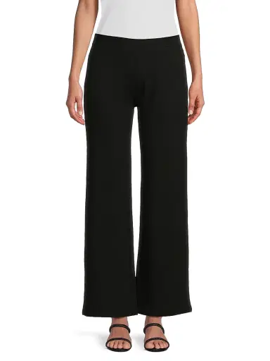 Majestic Filatures Women's French Terry Wide-Leg Pants - Noir | Thumbnail 3 Majestic Filatures Women's French Terry Wide-Leg Pants - Noir | Thumbnail 3
