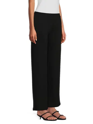 Majestic Filatures Women's French Terry Wide-Leg Pants - Noir | Thumbnail 4 Majestic Filatures Women's French Terry Wide-Leg Pants - Noir | Thumbnail 4