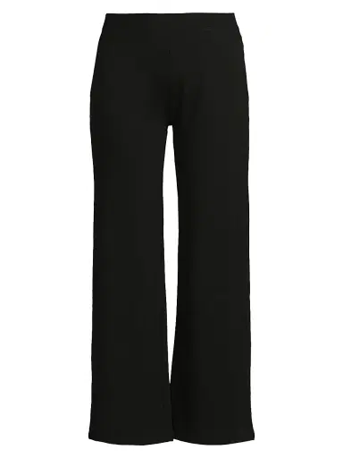 Majestic Filatures Women's French Terry Wide-Leg Pants - Noir | Thumbnail 1 Majestic Filatures Women's French Terry Wide-Leg Pants - Noir | Thumbnail 1
