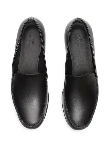 Loulou de Saison Women's Boros Classic Leather Loafers - Black | Thumbnail 3 Loulou de Saison Women's Boros Classic Leather Loafers - Black | Thumbnail 3