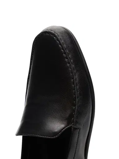 Loulou de Saison Women's Boros Classic Leather Loafers - Black | Thumbnail 4 Loulou de Saison Women's Boros Classic Leather Loafers - Black | Thumbnail 4