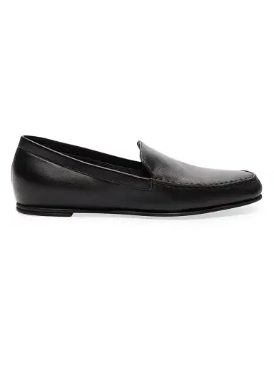 Loulou de Saison Women's Boros Classic Leather Loafers - Black | Thumbnail 1 Loulou de Saison Women's Boros Classic Leather Loafers - Black | Thumbnail 1