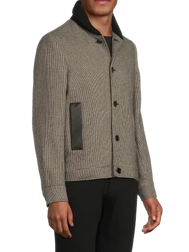 Paul Smith Men's Tribute to Photography Baseball Jacket - Grey Beige | Thumbnail 4 Paul Smith Men's Tribute to Photography Baseball Jacket - Grey Beige | Thumbnail 4