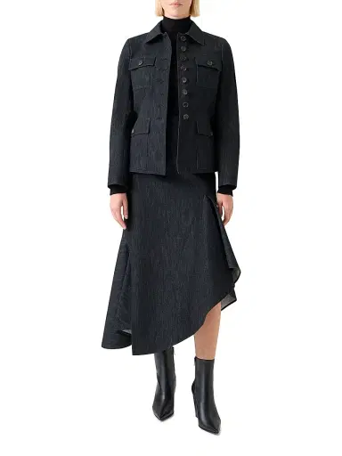 Akris Women's Delia Denim Jacket - Black Denim - Size 2 | Thumbnail 2 Akris Women's Delia Denim Jacket - Black Denim - Size 2 | Thumbnail 2