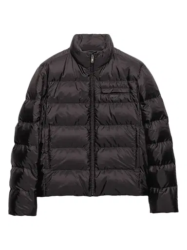 Prada Men's Medium-Weight Re-Nylon Down Jacket - Black - Size 50 | Thumbnail 1 Prada Men's Medium-Weight Re-Nylon Down Jacket - Black - Size 50 | Thumbnail 1