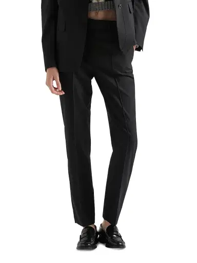 Prada Women's Light Wool Pants - Black | Thumbnail 2 Prada Women's Light Wool Pants - Black | Thumbnail 2