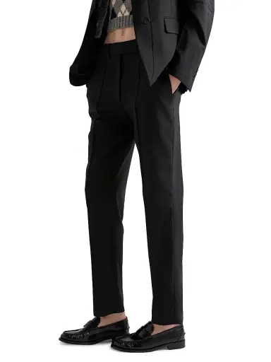 Prada Women's Light Wool Pants - Black | Thumbnail 3 Prada Women's Light Wool Pants - Black | Thumbnail 3