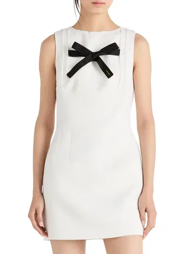 Prada Women's Natté Minidress - White | Thumbnail 2 Prada Women's Natté Minidress - White | Thumbnail 2