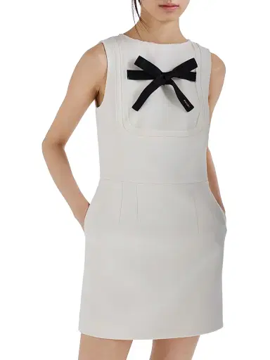 Prada Women's Natté Minidress - White | Thumbnail 4 Prada Women's Natté Minidress - White | Thumbnail 4