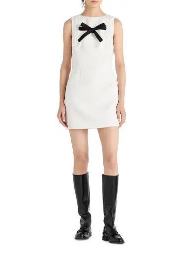 Prada Women's Natté Minidress - White | Thumbnail 7 Prada Women's Natté Minidress - White | Thumbnail 7