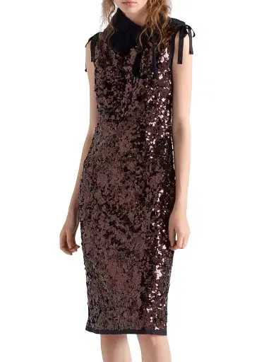 Prada Women's Sequin Dress - Purple | Thumbnail 2 Prada Women's Sequin Dress - Purple | Thumbnail 2