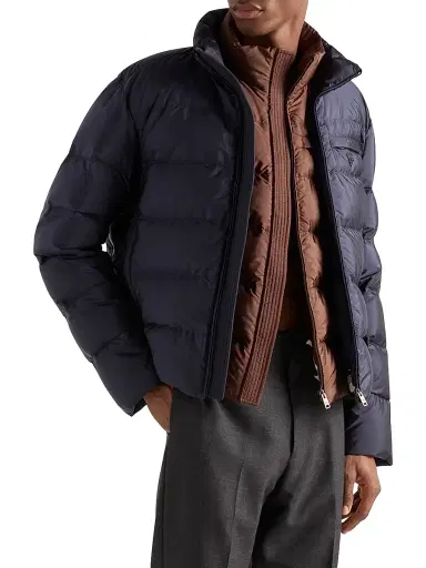 Prada Men's Re-Nylon Vest - Brown | Thumbnail 2 Prada Men's Re-Nylon Vest - Brown | Thumbnail 2