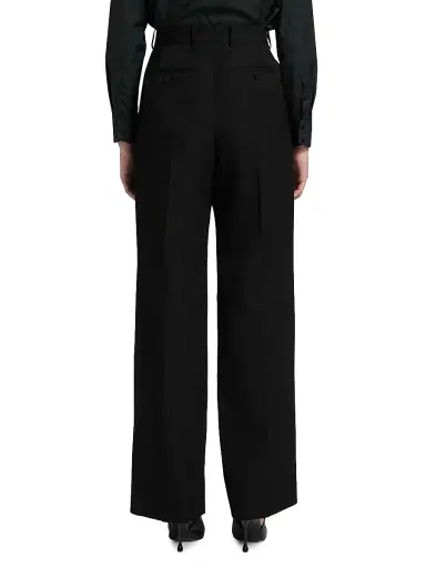 Tom Ford Women's Sharp Wool Pleated High-Rise Wide-Leg Pants - Black - Size 0 | Thumbnail 5 Tom Ford Women's Sharp Wool Pleated High-Rise Wide-Leg Pants - Black - Size 0 | Thumbnail 5