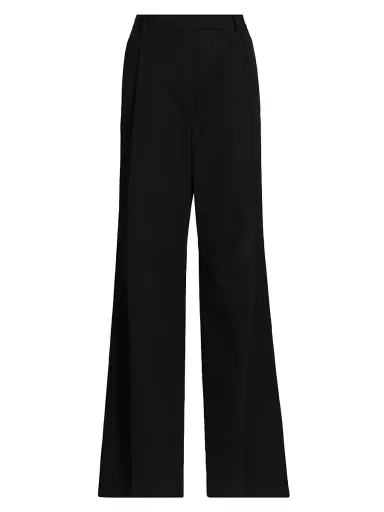 Tom Ford Women's Sharp Wool Pleated High-Rise Wide-Leg Pants - Black - Size 0 | Thumbnail 1 Tom Ford Women's Sharp Wool Pleated High-Rise Wide-Leg Pants - Black - Size 0 | Thumbnail 1