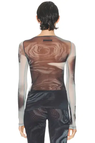 Jean Paul Gaultier Boat Neck Blurry Roses Printed Long Sleeve Top | Thumbnail 4 Jean Paul Gaultier Boat Neck Blurry Roses Printed Long Sleeve Top | Thumbnail 4