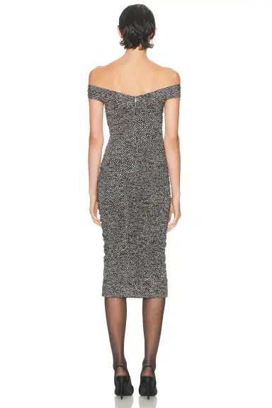 Dolce & Gabbana Off The Shoulder Midi Dress | Thumbnail 3 Dolce & Gabbana Off The Shoulder Midi Dress | Thumbnail 3