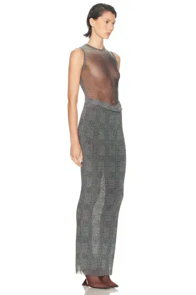 Jean Paul Gaultier Body Shadow And Prince Of Wales Long Dress | Thumbnail 2 Jean Paul Gaultier Body Shadow And Prince Of Wales Long Dress | Thumbnail 2