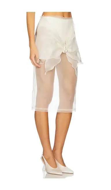 Milkwhite x REVOLVE Organza Midi Skirt With Big Bow | Thumbnail 2 Milkwhite x REVOLVE Organza Midi Skirt With Big Bow | Thumbnail 2
