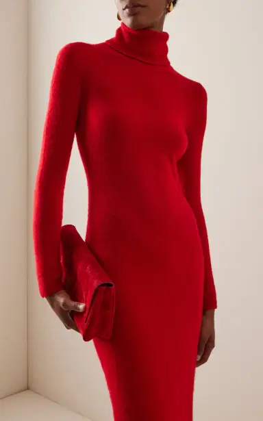 Sergio Hudson Cashmere-Wool Midi Dress | Thumbnail 3 Sergio Hudson Cashmere-Wool Midi Dress | Thumbnail 3