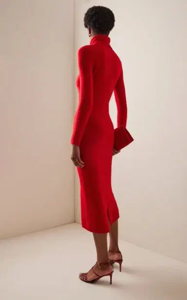 Sergio Hudson Cashmere-Wool Midi Dress | Thumbnail 4 Sergio Hudson Cashmere-Wool Midi Dress | Thumbnail 4