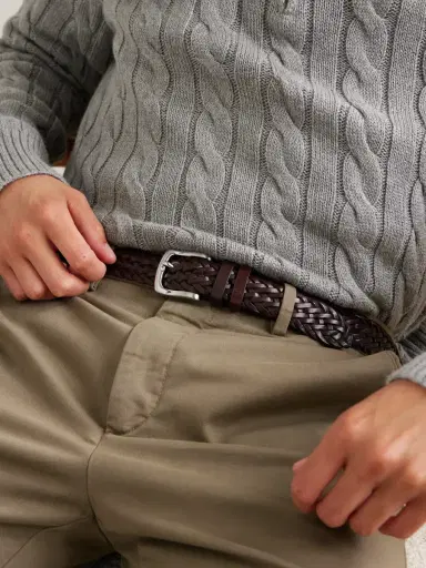 MR P. 3cm Woven Leather Belt - Men | Thumbnail 3 MR P. 3cm Woven Leather Belt - Men | Thumbnail 3