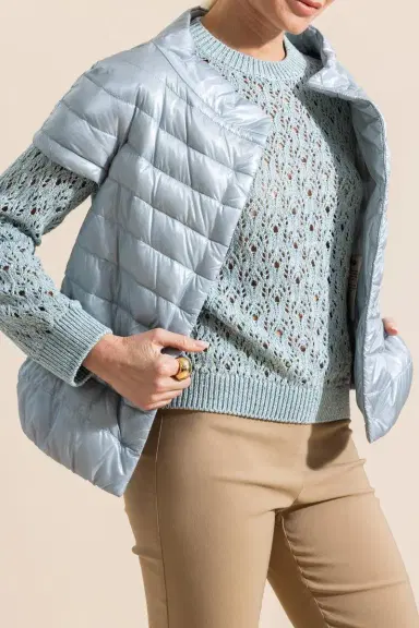 HERNO Iconico Emilia Cap Sleeve - Blue Grey | Thumbnail 3 HERNO Iconico Emilia Cap Sleeve - Blue Grey | Thumbnail 3