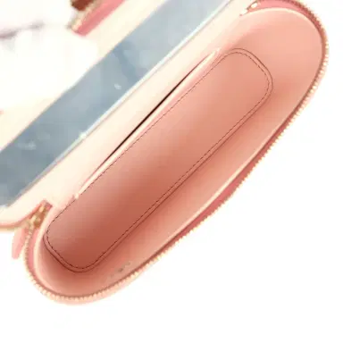 Chanel Chanel Flower Top Handle Long Vanity Case with Chain Pink Lambskin Light Gold Hardware | Thumbnail 10 Chanel Chanel Flower Top Handle Long Vanity Case with Chain Pink Lambskin Light Gold Hardware | Thumbnail 10