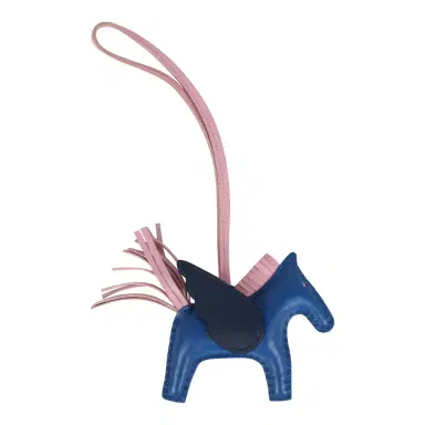 HERMÈS Hermes Pegase Rodeo Bag Charm PM Bleu France, Bleu Nuit & Mauve Sylvestre Milo Lambskin | Thumbnail 2 HERMÈS Hermes Pegase Rodeo Bag Charm PM Bleu France, Bleu Nuit & Mauve Sylvestre Milo Lambskin | Thumbnail 2