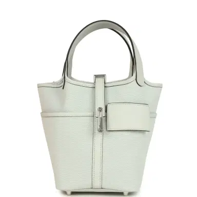 HERMÈS Hermes Picotin Cargo 18 Gris Platine Toile Canvas and Swift Palladium Hardware | Thumbnail 1 HERMÈS Hermes Picotin Cargo 18 Gris Platine Toile Canvas and Swift Palladium Hardware | Thumbnail 1