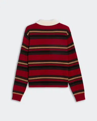 Guest In Residence Cropped Stripe Rugby - Ruby Combo | Thumbnail 2 Guest In Residence Cropped Stripe Rugby - Ruby Combo | Thumbnail 2