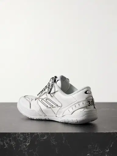 Balenciaga Hamptons Distressed Leather Sneakers | Thumbnail 3 Balenciaga Hamptons Distressed Leather Sneakers | Thumbnail 3